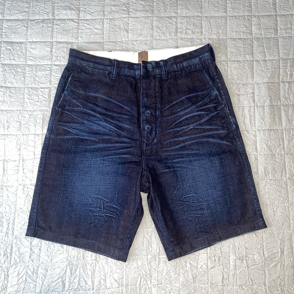 PRPS Goods & Co. Bermuda Button Fly Denim Jean Shorts Size 32